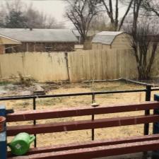 A-STUNNING-before-and-after-of-a-Pre-Stained-Douglas-Fir-installation-performed-by-Triplitt-Fencing-in-Lindsay-Oklahoma 1