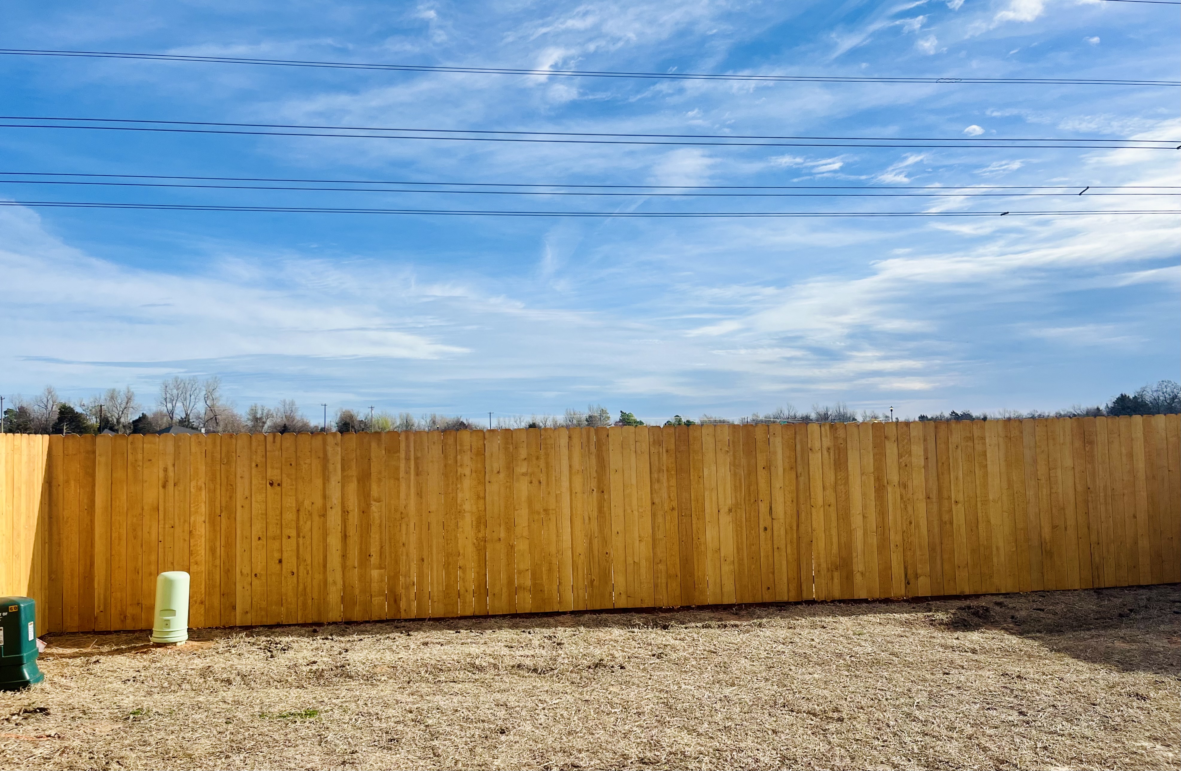 Beautiful new installation of pre-stained Douglas Fir wood finished up in Mustang, OK