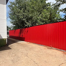 Ravishing-Red-Sheet-Metal-Fence-completed-in-OKC 3