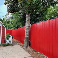 Ravishing-Red-Sheet-Metal-Fence-completed-in-OKC 0