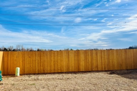 Pre stained wood fencing oklahoma city